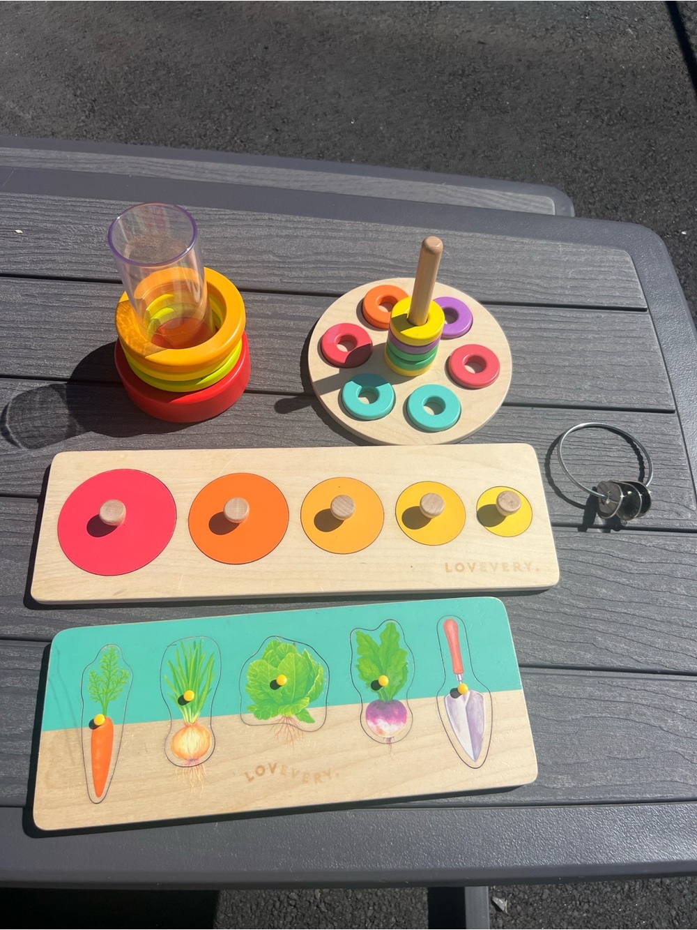 Lovevery Montessori Wooden Toy Lot Babbler Pioneer Play Kits Puzzles Stacker